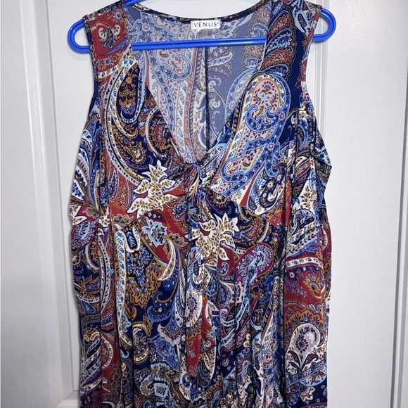 Venus Women's Paisley cold Shoulder Top - Multicolor size L - Picture 1 of 4